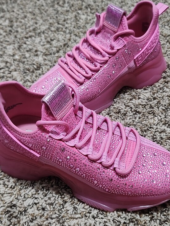Steve Madden Shoes - Steve Madden Maxima Hot Barbie Pink Rhinestone Fashion Sneakers Sparkle Athletic